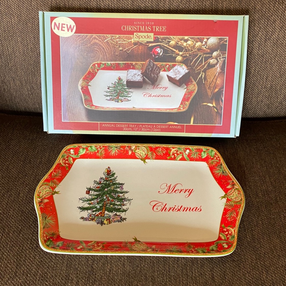 Spode Christmas Tree 2015 Annual Dessert Tray